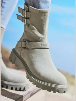 Bottines avec boucles décoratives
