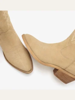 Bottines cowboy bottines d'été en cuir de qualité