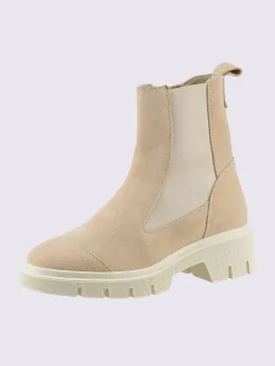 Bottines cuir velours de vache.