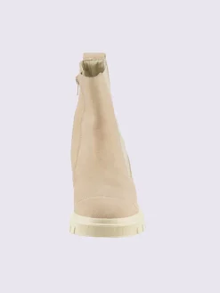 Bottines cuir velours de vache.