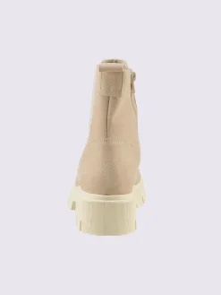 Bottines cuir velours de vache.