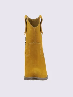 Bottines cuir velours de vache.