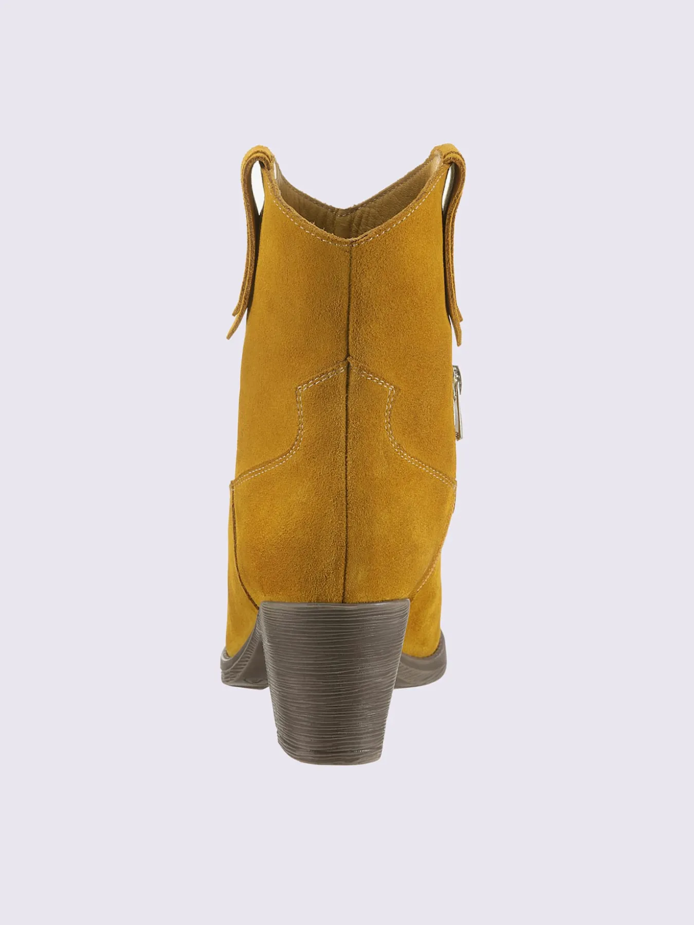 Bottines cuir velours de vache.
