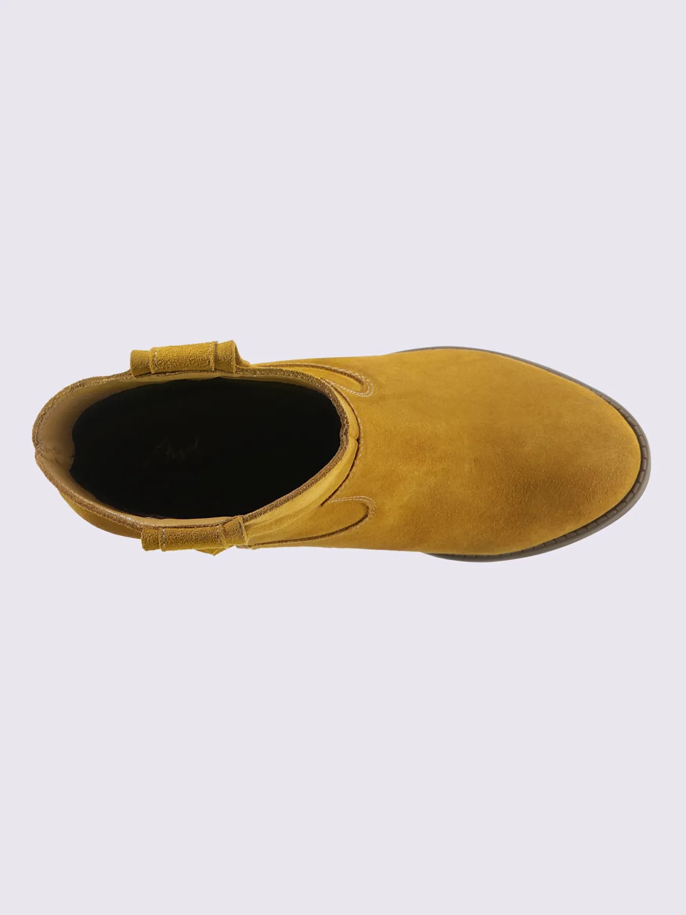 Bottines cuir velours de vache.