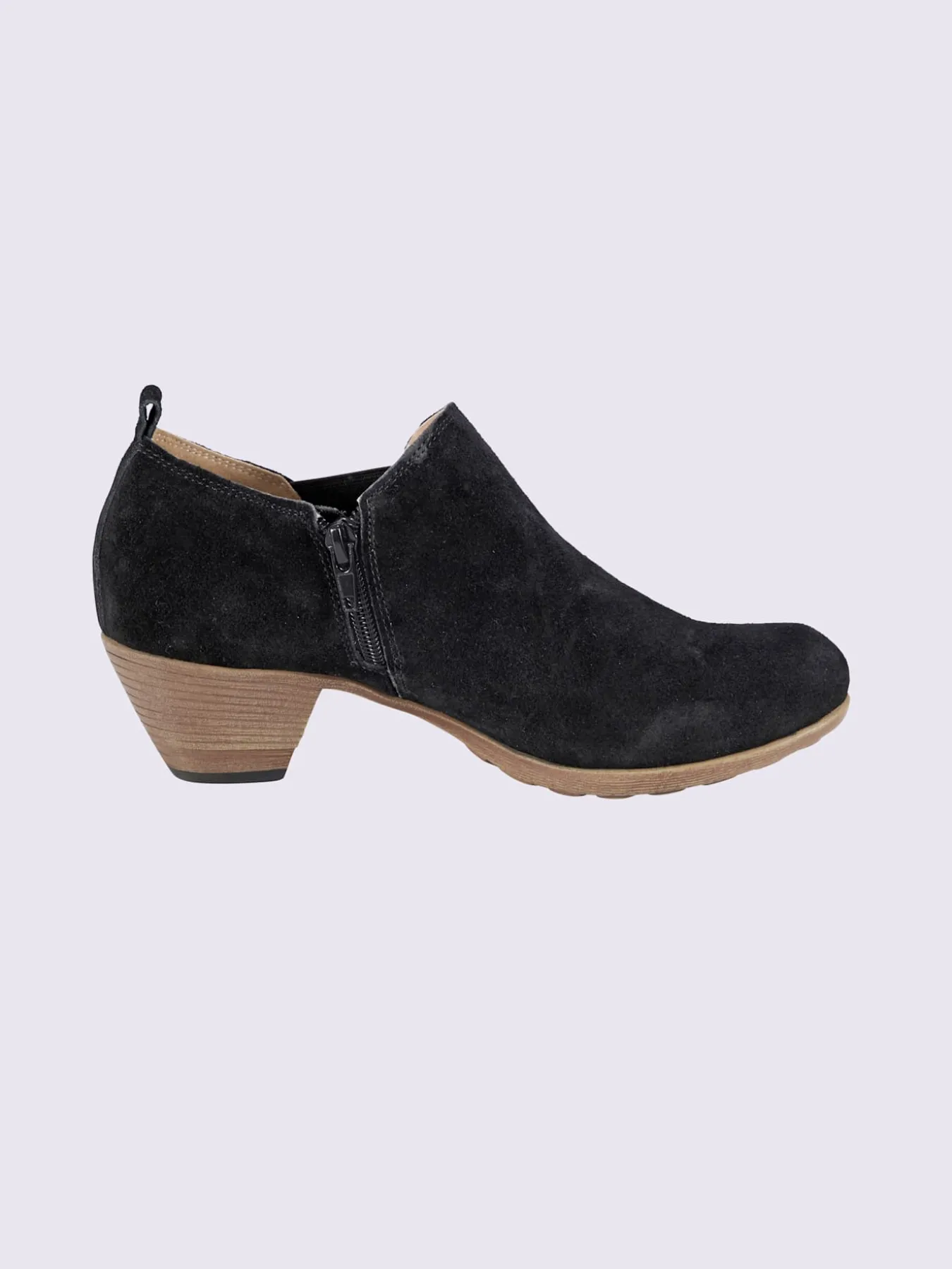 Bottines cuir velours de vache.