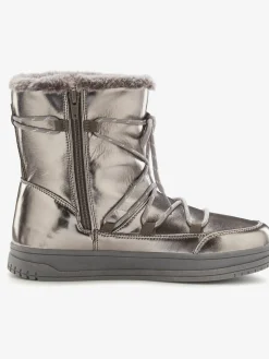 Bottines d'hiver avec doublure chaude confortable et effet métallisé