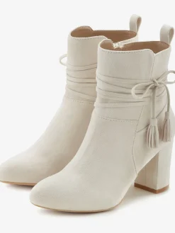 Bottines liens à nouer raffinés et laçage