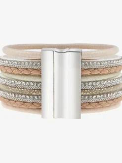 Bracelet bandes multi-rangées avec houppe
