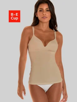Caraco avec soutien-gorge à coques intégré haut classique avec soutien-gorge à coques sans armatures