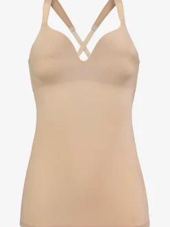 Caraco avec soutien-gorge à coques intégré haut classique avec soutien-gorge à coques sans armatures