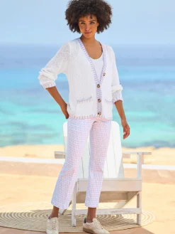 Cardigan détails contrastés