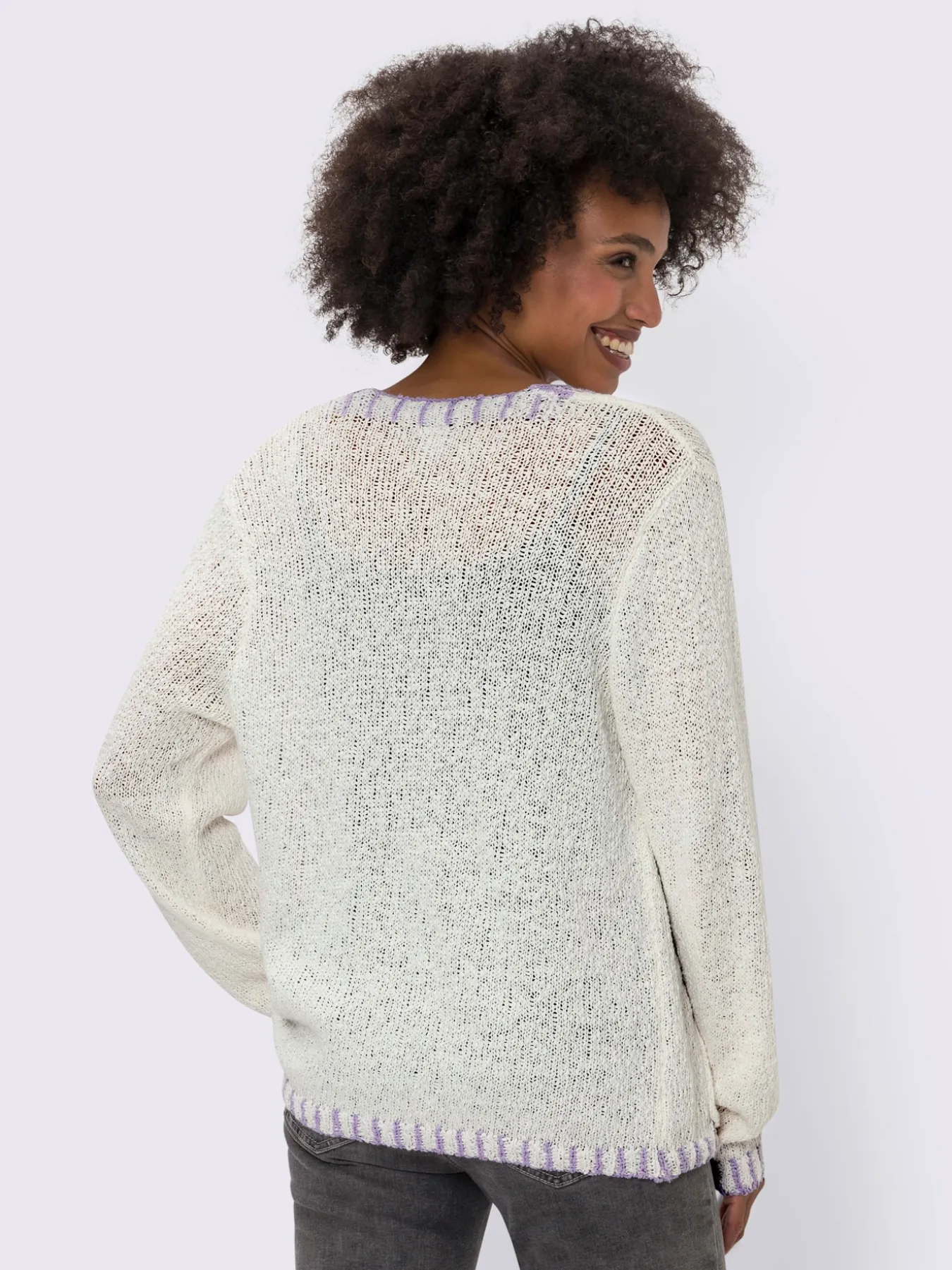 Cardigan détails contrastés