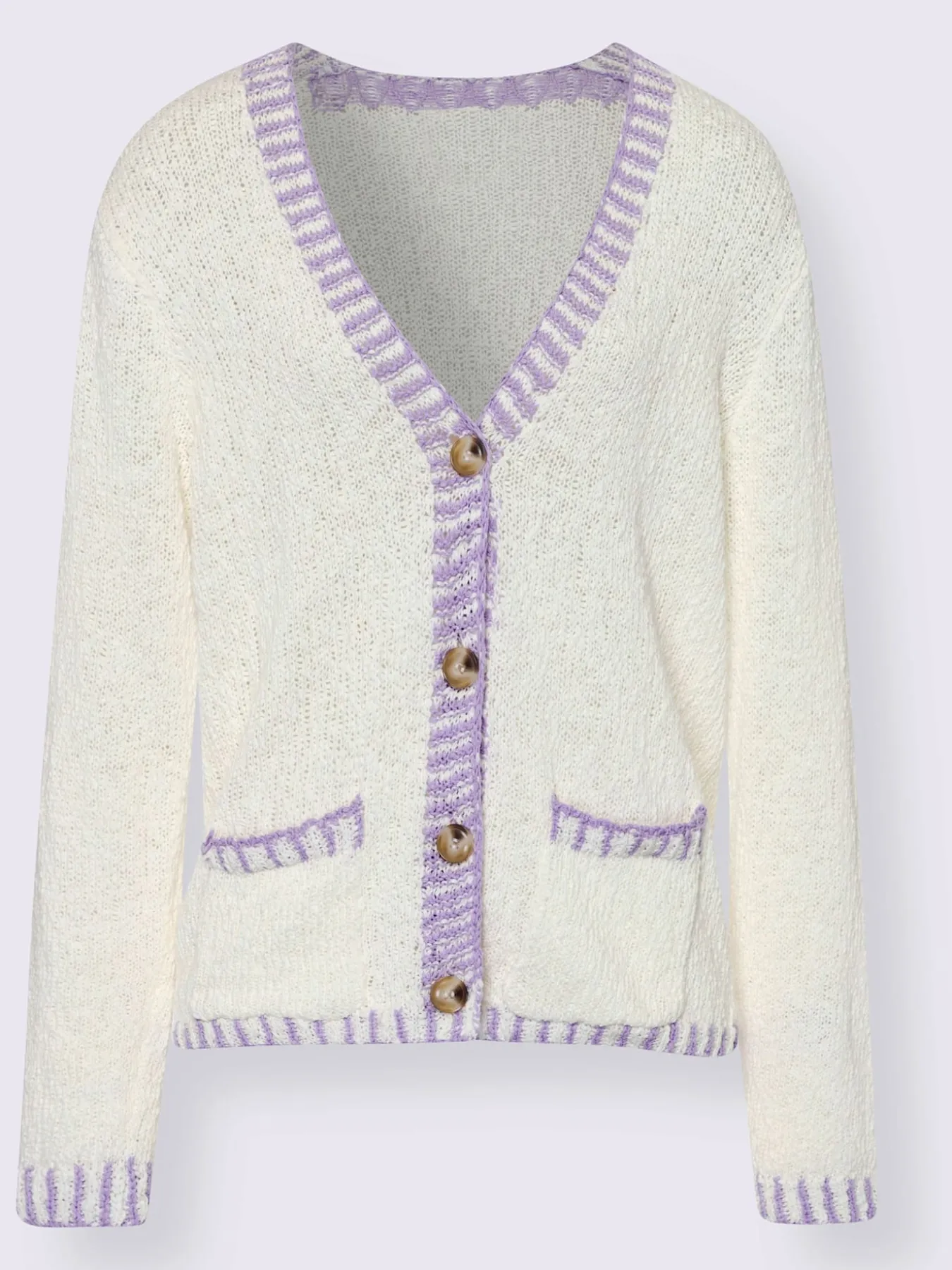 Cardigan détails contrastés