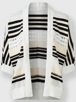 Cardigan motif ajouré transparent discret