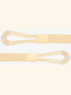 Ceinture avec boucle décorative à crochets avec détails couleur or