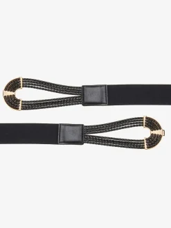 Ceinture avec boucle décorative à crochets avec détails couleur or