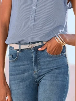 Ceinture hanches ceinture sobre avec fermoir en anneau couleur or et fermeture à épingle