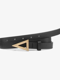 Ceinture hanches fine ceinture avec boucle triangulaire couleur or et fermeture à épingle