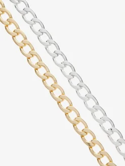 Chaîne à maillons collier bicolore