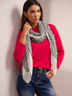Écharpe motif à rayures mode