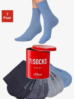 Chaussettes emballage pratique : 7 paires de socquettes en boîte
