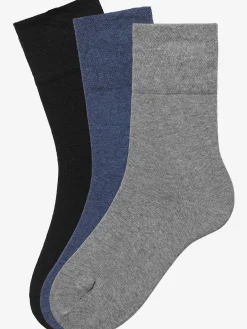 Chaussettes lot de 3 paires de socquettes, adaptées aux diabétiques