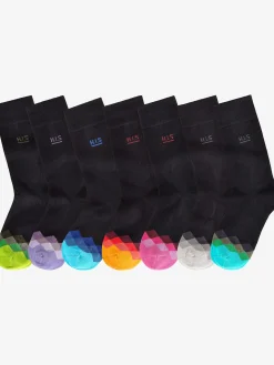 Chaussettes socquettes avec pointe joliment colorée