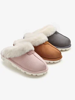 Chaussons très chaudes, imitation fourrure douce