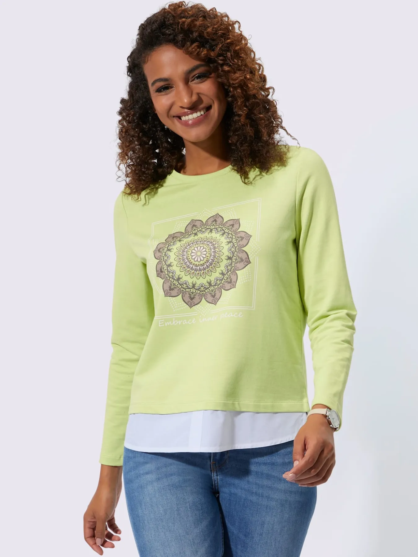 Chemise à manches longues 2 en 1 coupe affinante
