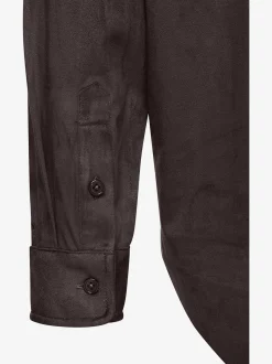 Chemise à manches longues en synthétique velours