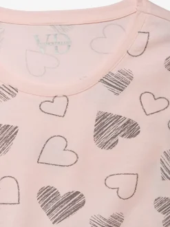 Chemise de nuit 2 robes légères avec imprimé cœurs