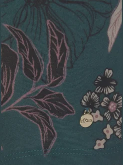 Chemise de nuit au motif floral botanique