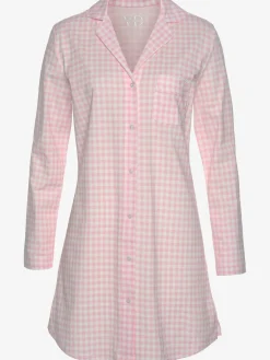Chemise de nuit, col à revers et poche poitrine