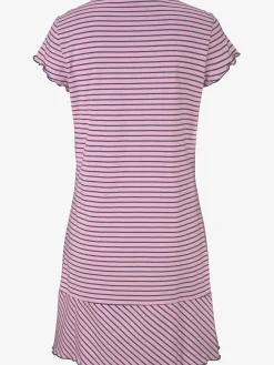 Chemise de nuit coupe courte et rayures tendance