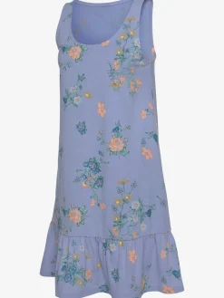 Chemise de nuit fantaisie avec larges bretelles et encolure ronde