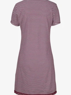 Chemise de nuit rayée avec dentelle
