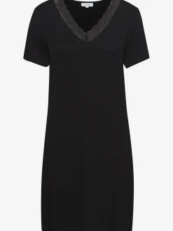 Chemise de nuit t-shirt de nuit court à encolure en v