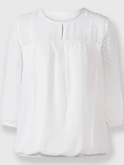 Chemisier à enfiler motif petits pois tissés