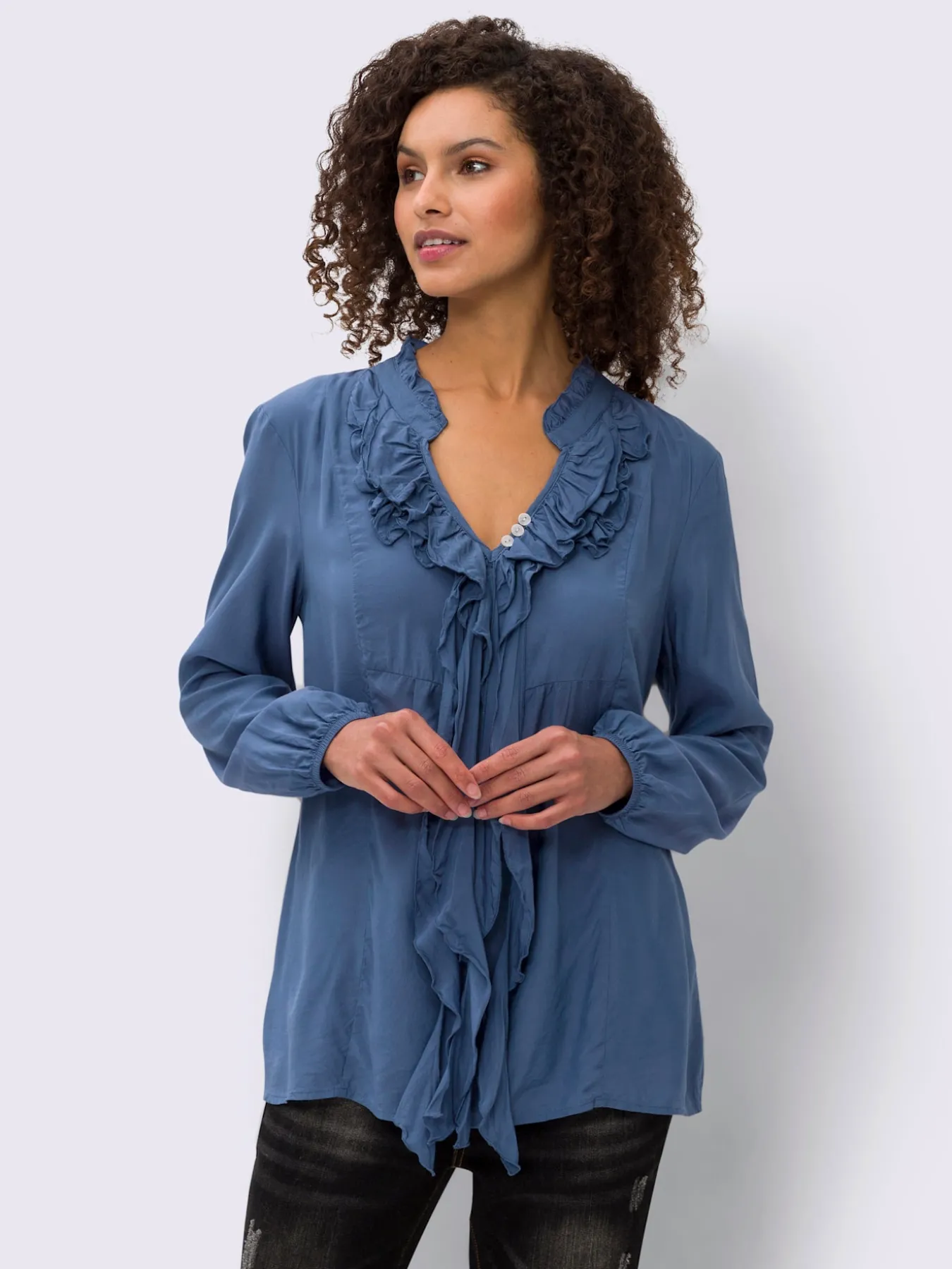 Chemisier à volants 70% viscose