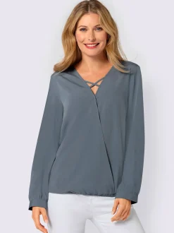 Chemisier chic effet cache cœur et lacets