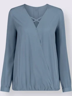 Chemisier chic effet cache cœur et lacets