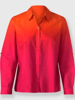 Chemisier en coton manches à longueur réglable avec bride