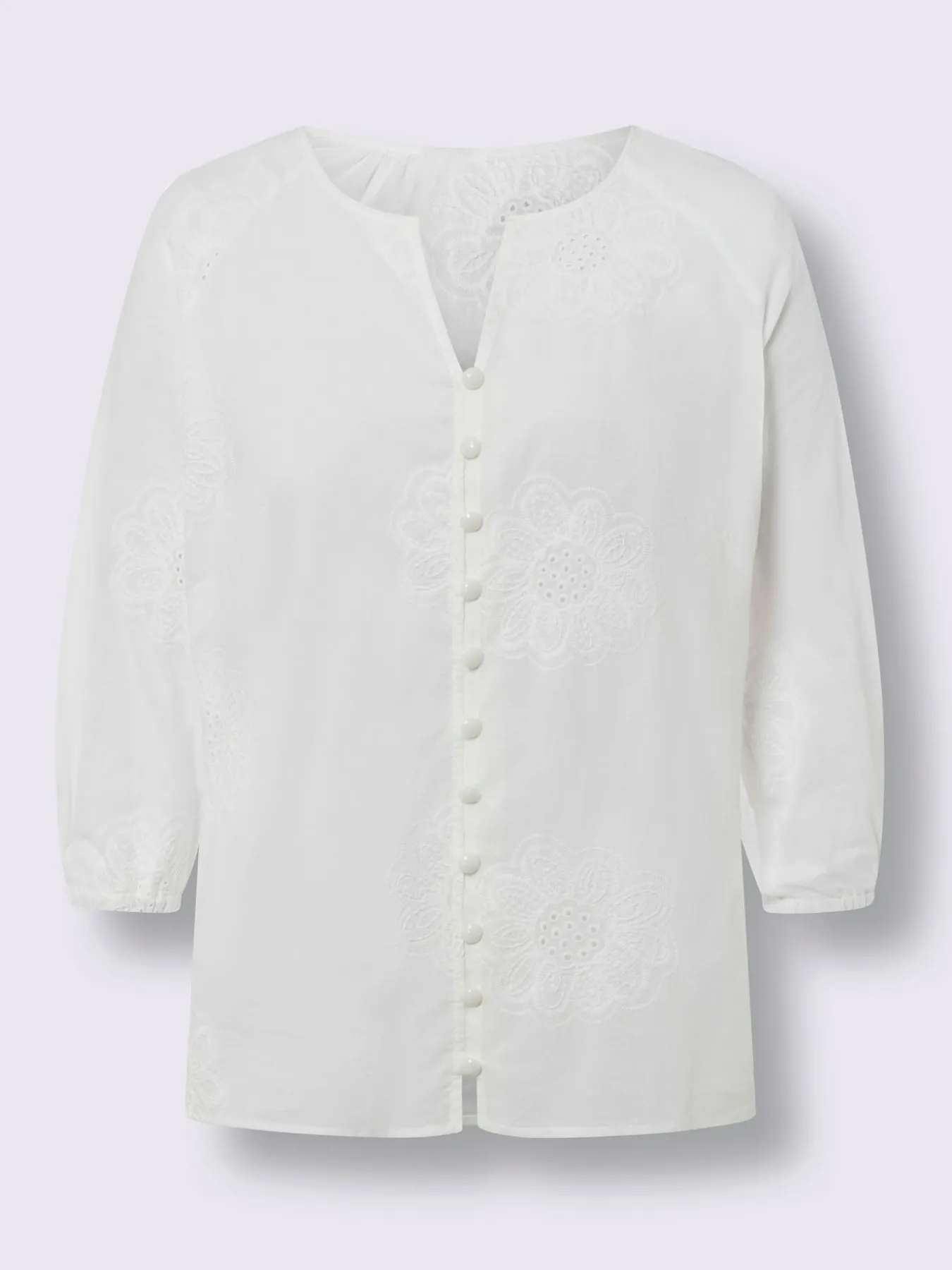 Chemisier en coton superbe broderie ajourée