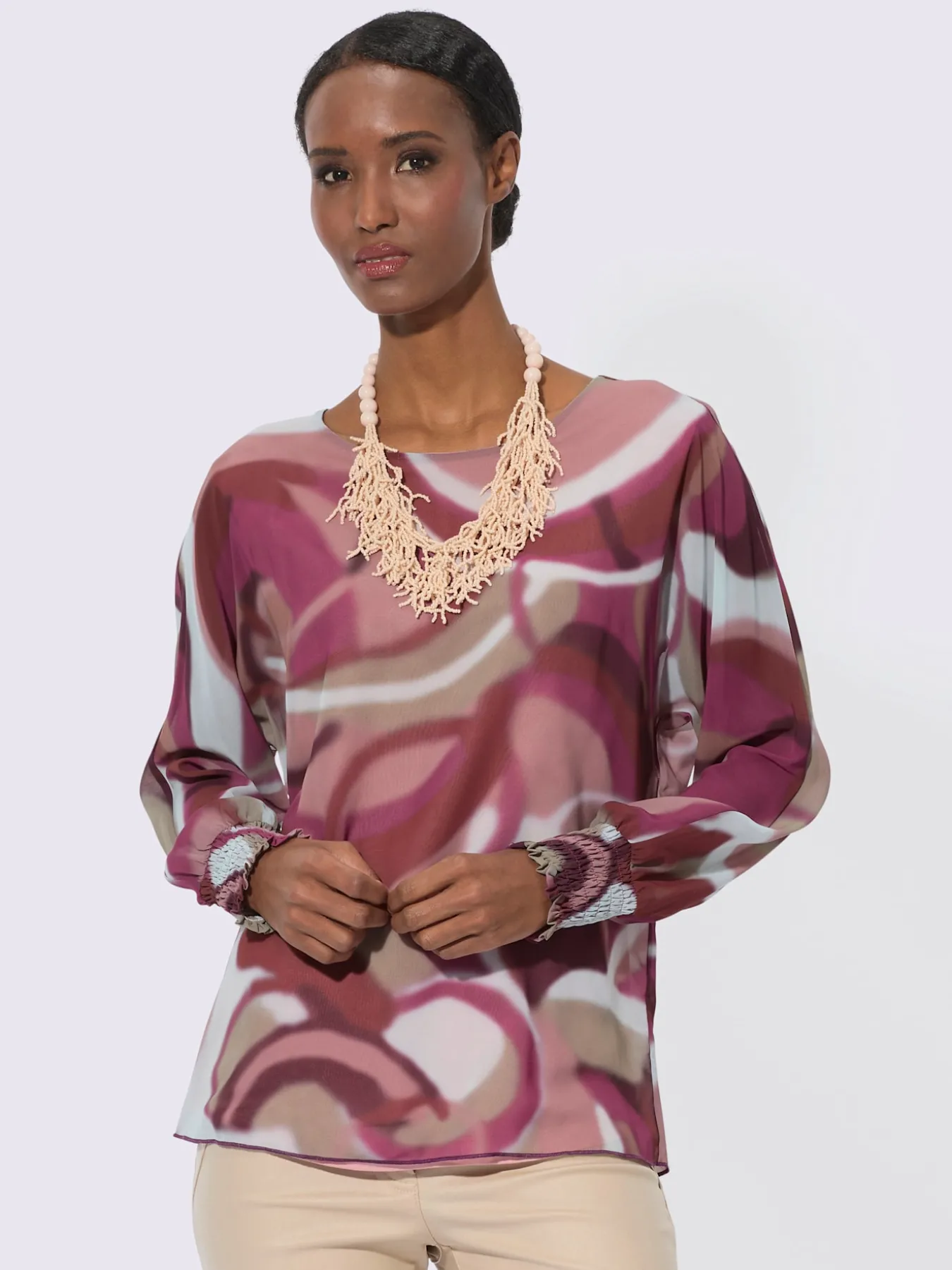 Chemisier en georgette polyester recyclé