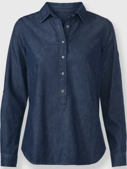 Chemisier en jean pur coton