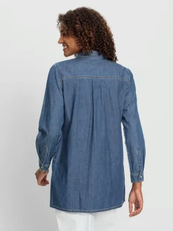 Chemisier en jean pur coton