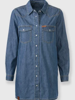 Chemisier en jean pur coton