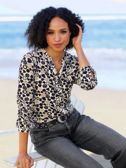 Chemisier en jersey motif cœur tendance