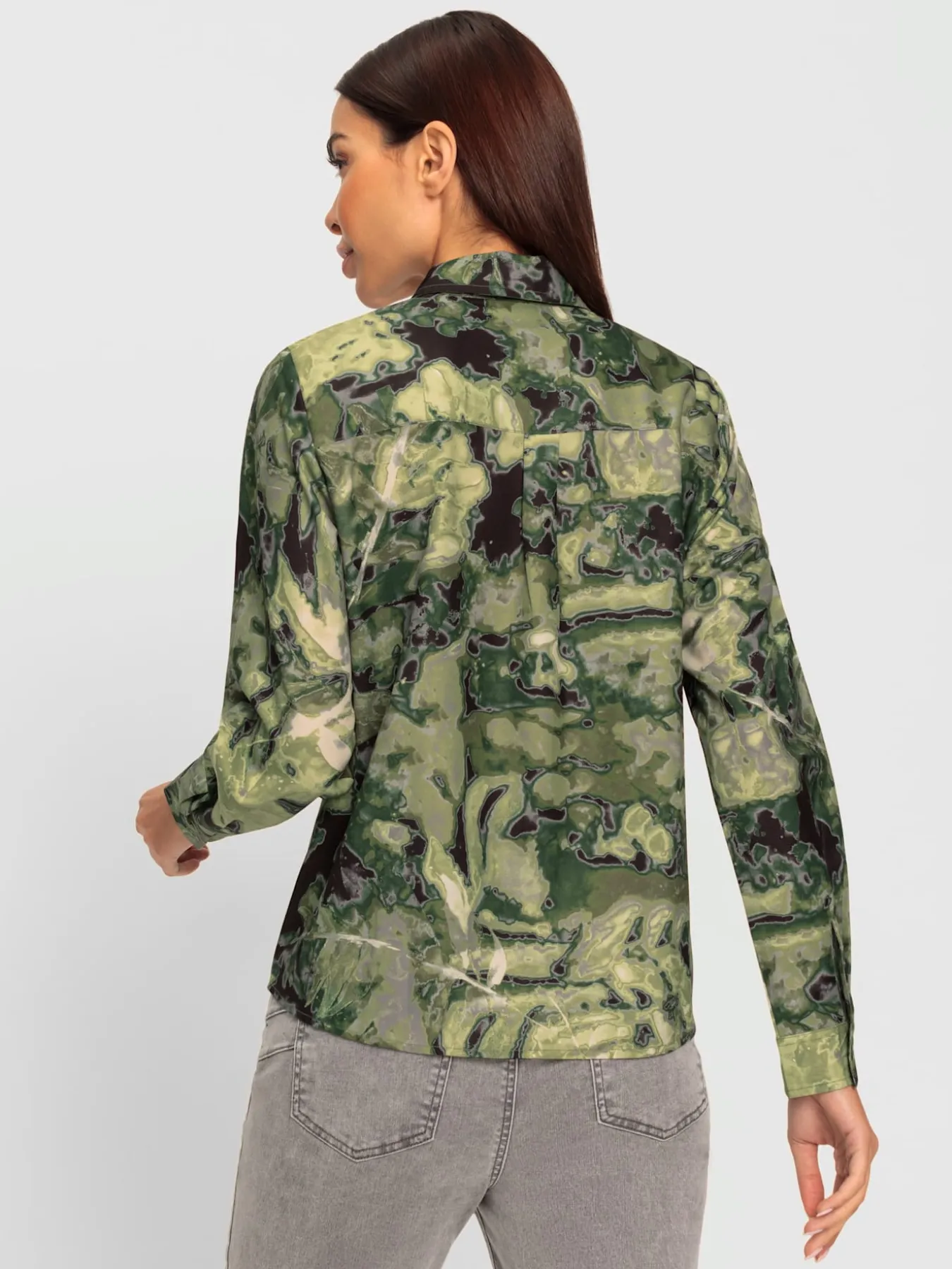 Chemisier joli motif feuilles