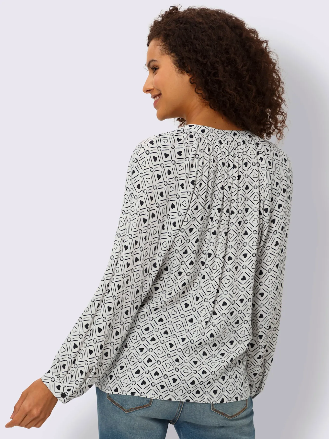 Chemisier motif cœur tendance